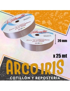 Cinta 20 X 25 Ribbonette Plata - Polipropileno