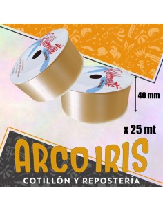 Cinta 40 X 25 Ribbonette Natural - Polipropileno Champangne