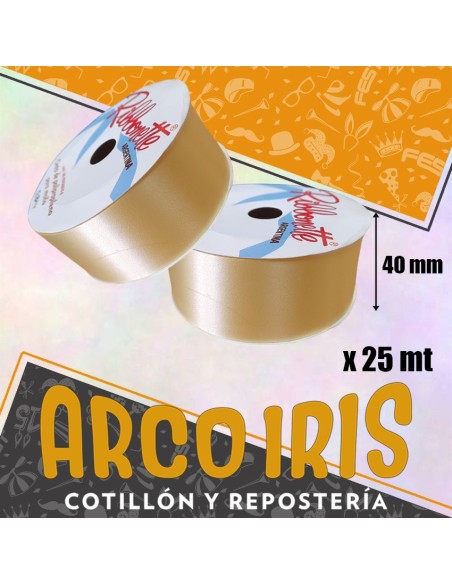 Cinta 40 X 25 Ribbonette Natural - Polipropileno Champangne