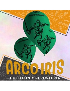 Lightyear Globos Premium X 6 - Latex 12 Impresion Total Buzz