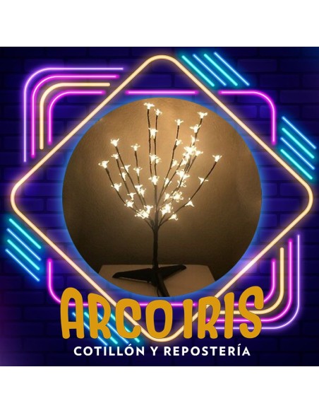 Arbol Luz 48 Led A Pilas - 68 Cm Pilas Incluidas