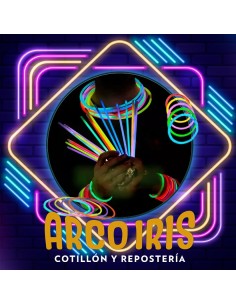 Luminoso Collar Quimico Tubo X 25 - Collares Bicolor Party Store