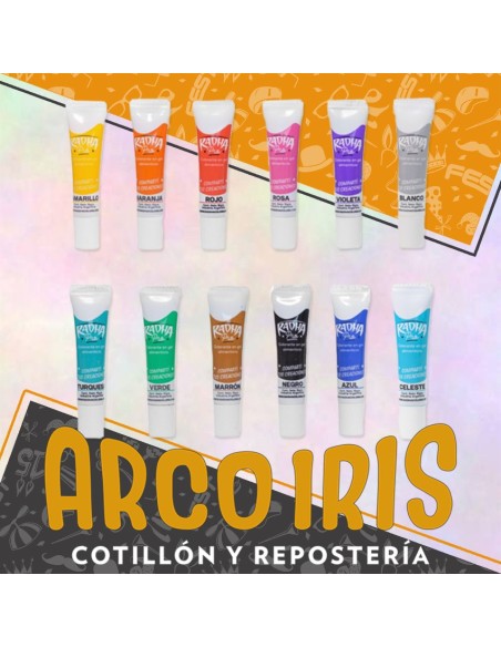 Colorante En Gel Surtido X 12 - 15 Gr Radha Caja De 12 Pascua