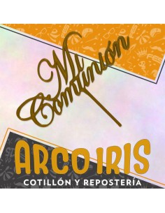 Topper Plastico Mi Comunion Cursiva