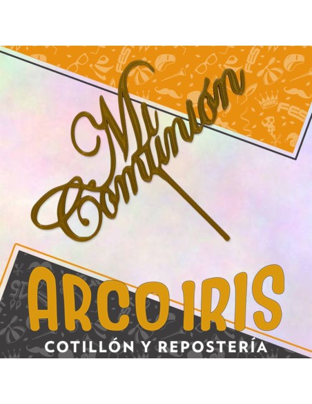 Topper Plastico Mi Comunion Cursiva