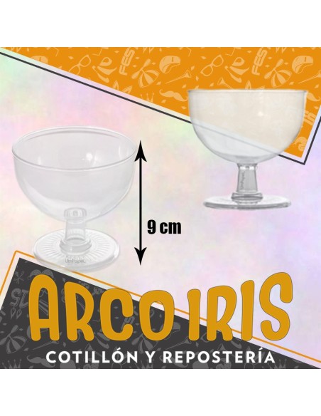 Copa Sidra Cristal Baja 9 Cm X 84 - Caja Pie Cristal Negro