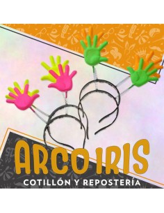 Vincha Resorte Manitos X 6 Fluo