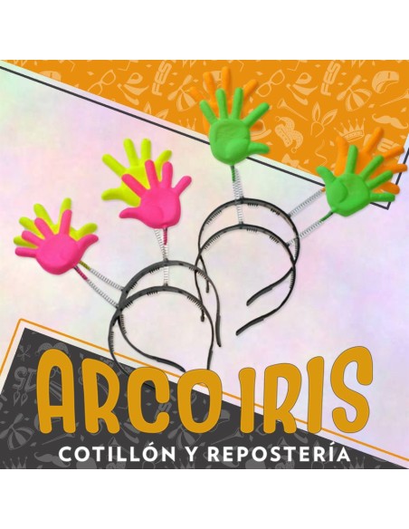 Vincha Resorte Manitos X 6 Fluo