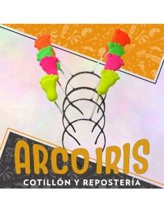 Vincha Resorte Patitas X 6 Fluo