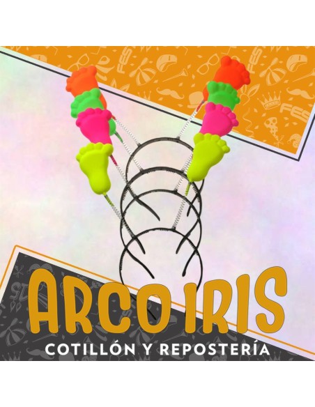 Vincha Resorte Patitas X 6 Fluo