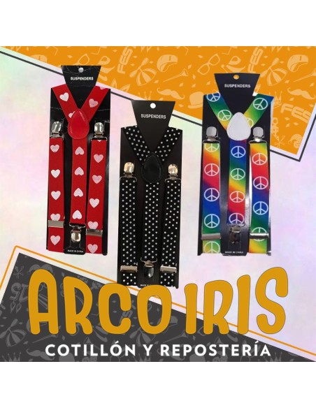 Tiradores Estampados +5-5% Varios Modelos: Animal Print - Lunares - Fantasia - Rayas - Pesos  - Promo Por Cantidad - Suspende