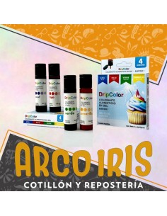 Colorante En Gel X 4 De 23 Gr - Surtido 1 Azul-rojo-verde-amarillo