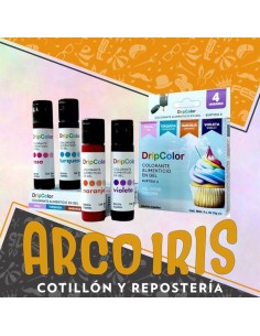 Colorante En Gel X 4 De 23 Gr - Surtido 2 Rosa-turquesa-naranja-violeta