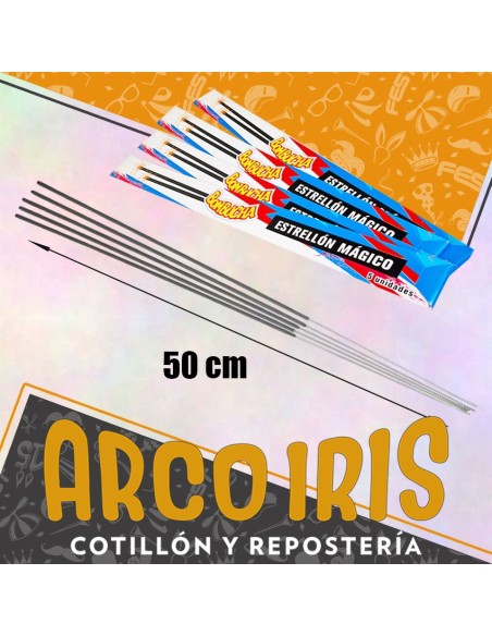 Estrellon Magico 50 Cm X 5 En Sobre - Sparkles Vela Estrellita Bombucha Dilax