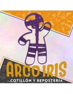 Cortante Cookies Jengibre Saludando - Plastico Violeta