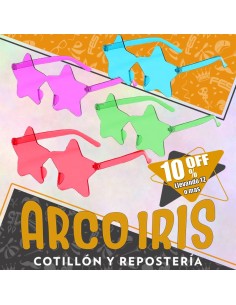 Anteojo Sol Estrella Sin Marco Xu +12-10% - Varios Colores- Promo Por Cantidad