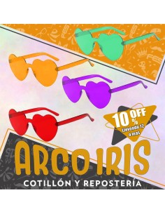 Anteojo Sol Corazon Sin Marco Xu +12-10% - Varios Colores Valentin Promo Por Cantidad