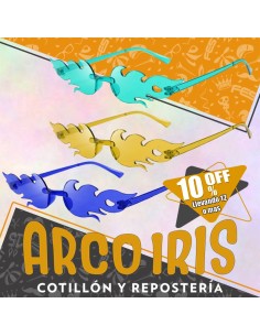 Anteojo Fuego Sin Marco Xu +12-10% - Acrilico Varios Colores- Promo Por Cantidad