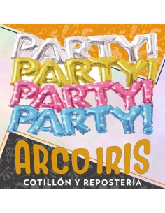 Mylar 24 Frase Party Metal Xu - 1 Mt Dorado-plateado-rosa-celeste Estampada/corazone Globo Metalizado Papel