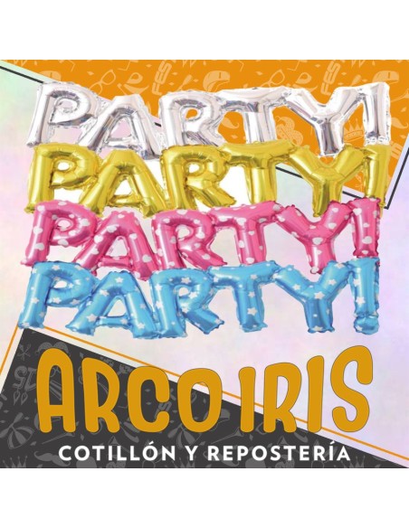 Mylar 24 Frase Party Metal Xu - 1 Mt Dorado-plateado-rosa-celeste Estampada/corazone Globo Metalizado Papel