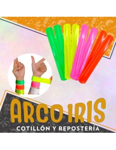 Pulsera Magica X 20 - Fluo / Con Brillo/hologramada Retractil