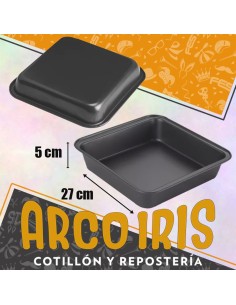 Teflon Molde Cuadrado 27 Cm X 5 Cm Alto - D.saza