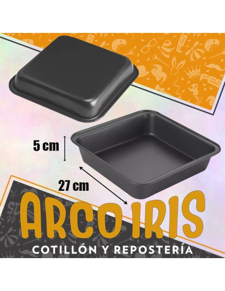 Teflon Molde Cuadrado 27 Cm X 5 Cm Alto - D.saza