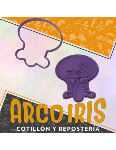 Cortante Cookies Calamardo Xu - Plastico Violeta