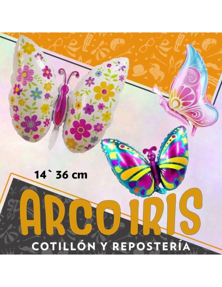 Mylar 14 Mariposa Metal Xu - 36 Cm