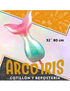 Mylar 32 Cola Sirena Metal Xu - 80 Cm Globo Metalizado Papel
