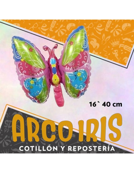 Mylar 16 Mariposa Metal Xu - 40 Cm Globo Metalizado Papel