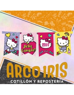 Hello Kitty Banderin Feliz Cumpleanos Xu - Articulado