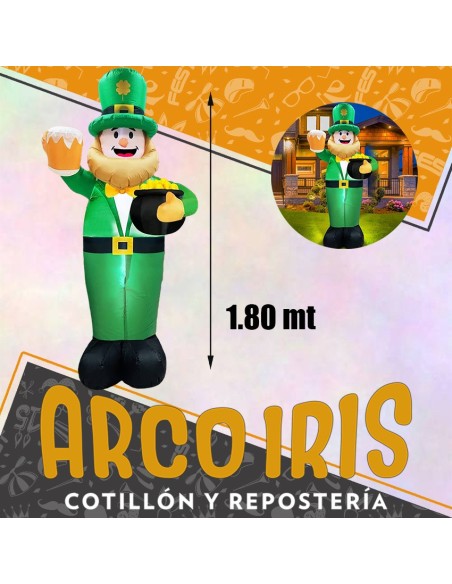 Muneco Inflable San Patricio 1.80 Mt - San Patricio Party Store