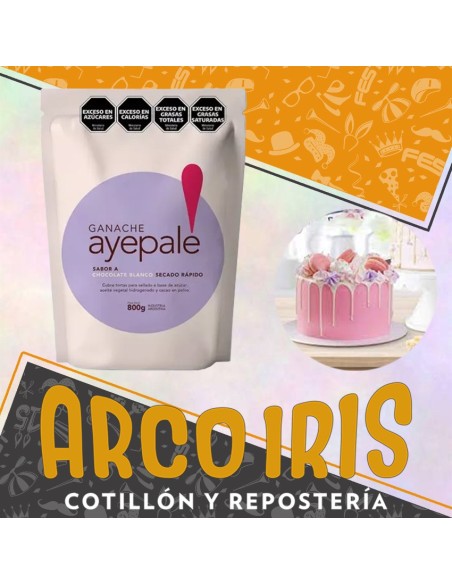 Ganache Ayepale Chocolate Blanco X 800 Gr - Secado Rapido Ideal Para Cerrar Huevo De Pascua