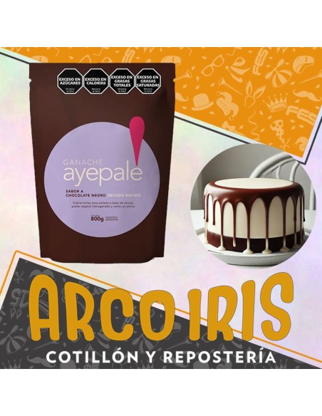 Ganache Ayepale Chocolate Negro X 800 Gr - Secado Rapido Ideal Para Cerrar Huevo De Pascua