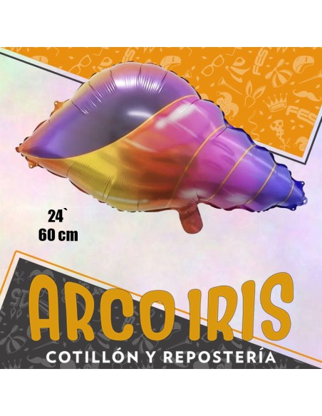 Mylar 24 Caracol Multicolor Xu - 60 Cm