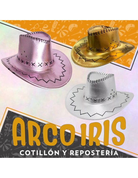 Gorro Cowboy Trenzado Metal - Dorado-plata-rosa Gold