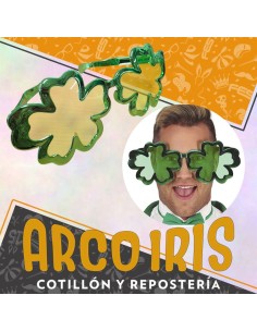 Anteojo Jumbo Trebol Xu - Con Acrilico San Patricio