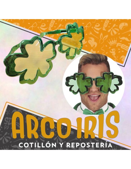 Anteojo Jumbo Trebol Xu - Con Acrilico San Patricio