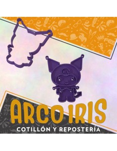 Cortante Cookies Kuromi Xu - Plastico Violeta