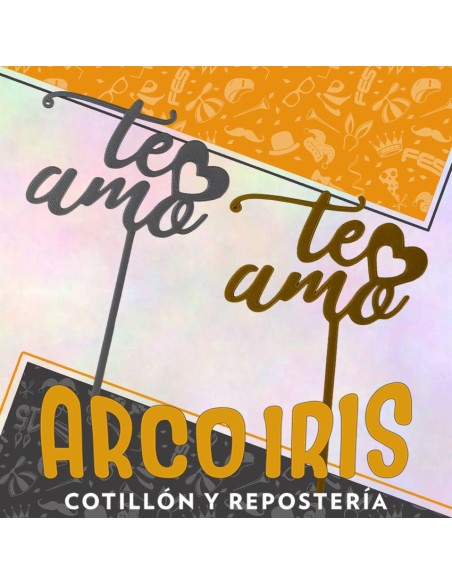 Topper Plastico Te Amo