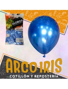 Globo Cromo Reflex 12 X 10 Azul - Globox