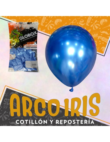 Globo Cromo Reflex 12 X 10 Azul - Globox