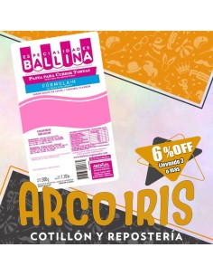 Ballina Cubre Color Rosa X 500 Gr +3-6% Sabor Dulce De Leche Promo Por Cantidad Sin Tacc