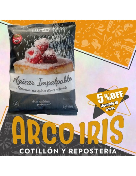 Azucar Impalpable Sin Tacc Coral X 250 Gr +18-5% - Refinada Pascua Promo Por Cantidad Libre De Gluten