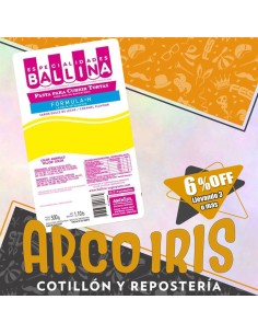 Ballina Cubre Color Amarilla X 500 Gr +3-6% Sabor Dulce De Leche Promo Por Cantidad Sin Tacc