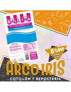 Ballina Cubre Color Celeste X 500 Gr +3-6% Sabor Dulce De Leche Promo Por Cantidad Sin Tacc