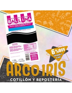 Ballina Cubre Color Negro X 500 Gr +3-6% Sabor Dulce De Leche Promo Por Cantidad Sin Tacc