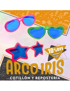 Anteojo Jumbo Con Vidrio Xu +6-10% Clasico Estrella Corazon Valentin San Patricio Promo Por Cantidad