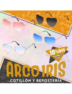 Anteojo Corazon Marco Metal Xu +12-10% - Varios Colores Valentin Promo Por Cantidad